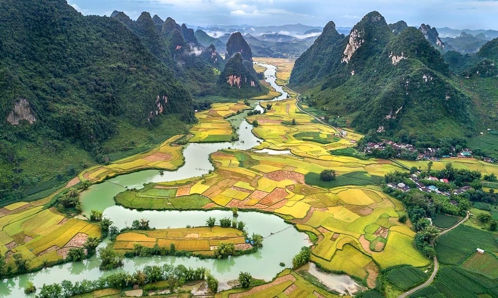 Rizières en terrasse et Centre du Vietnam